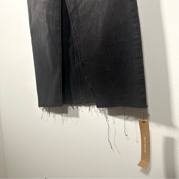 NWT $168 Reformation Nila Long Denim Skirt Black Nome Size 27 - Picture 8 of 14